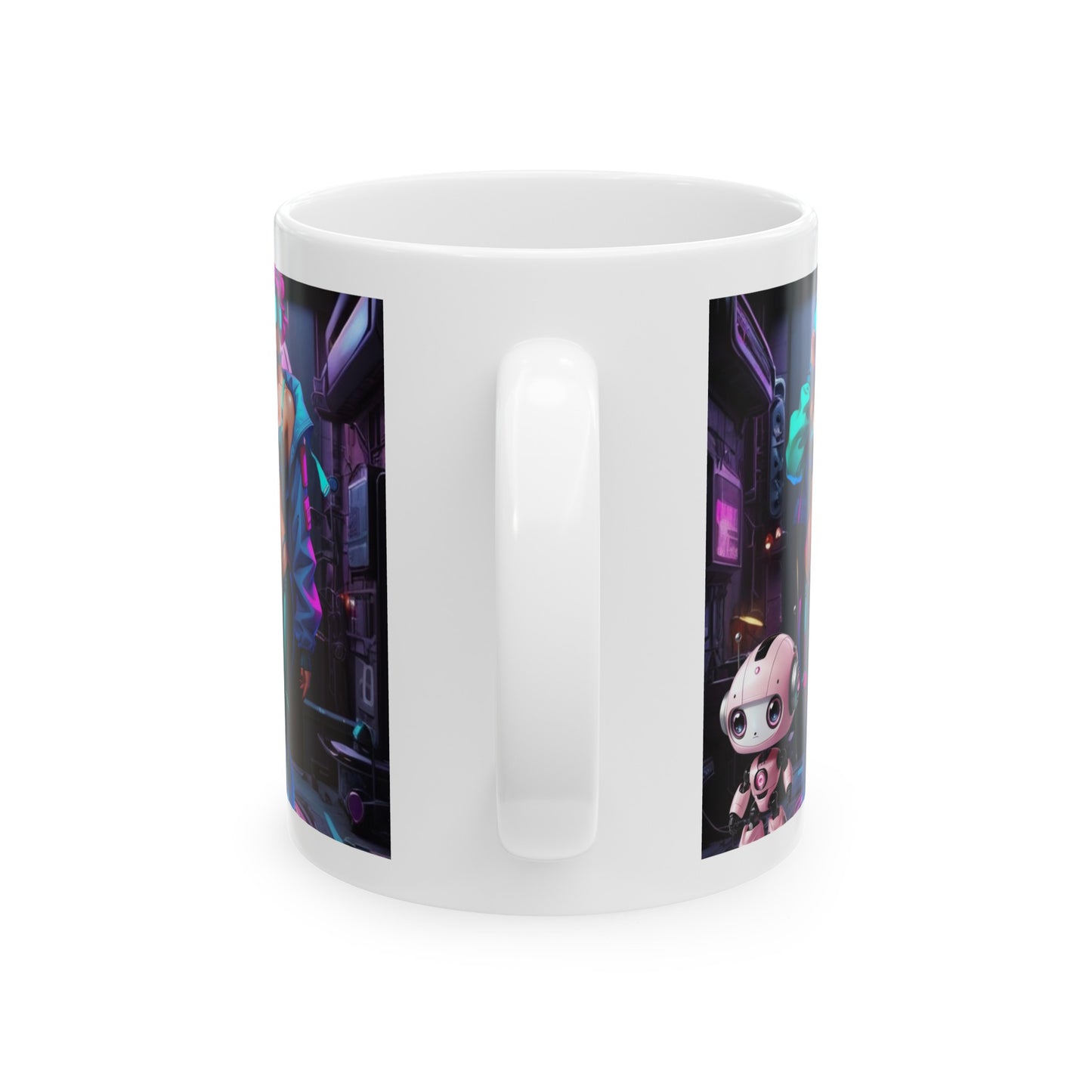 Cyber Cuties | HD Graphic | Anime | Cyber Punk | Coffee | Tea | Hot Chocolate | 11oz | White Mug