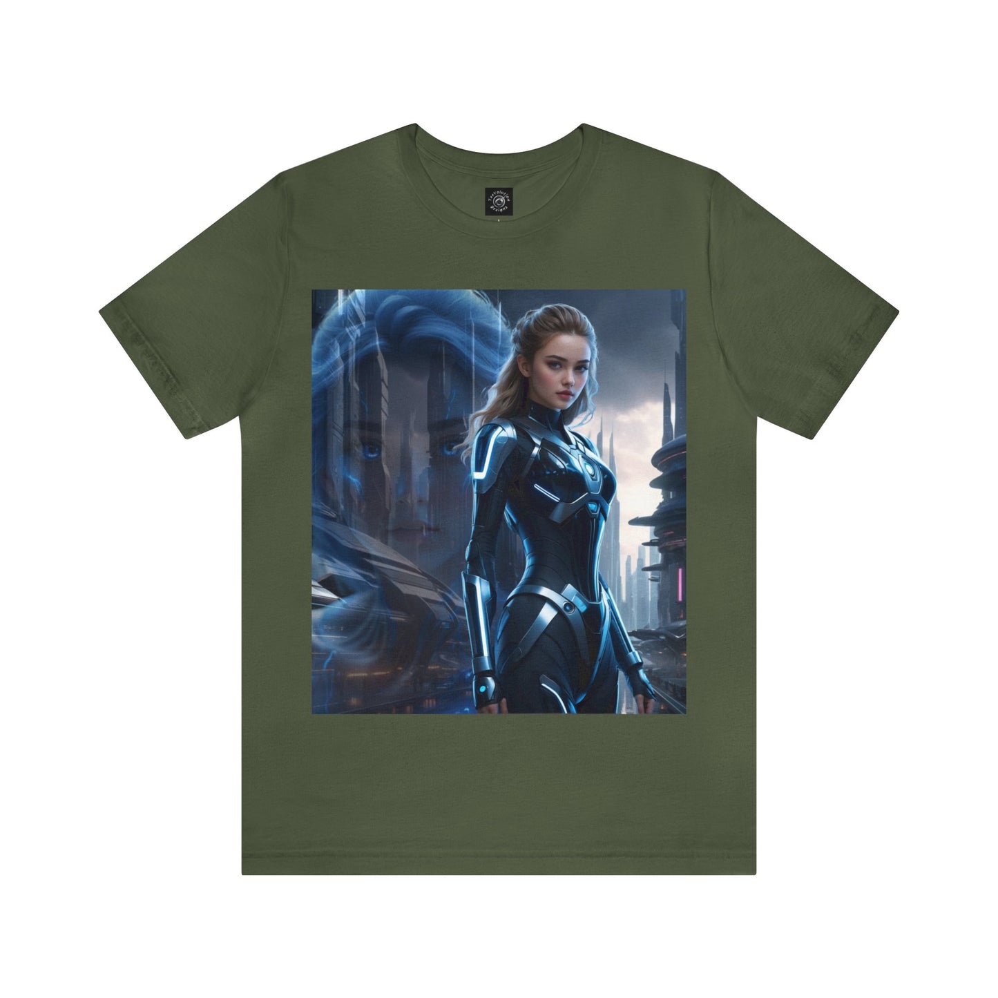 The Allure of Tomorrow | HD Graphic | Sci-Fi | Fantasy Girl | Tech Glam | Digital Beauty | Unisex | Men's | Women's | Tee | T-Shirt
