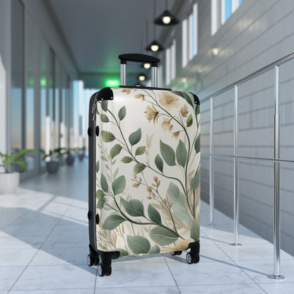 Botanical Print Suitcase for Travel Enthusiasts - Perfect for Vacations & Getaways