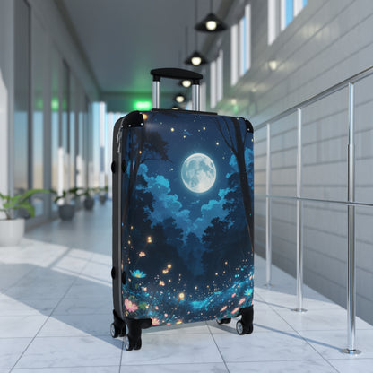 Moonlit Forest Suitcase - Stylish Travel Luggage with Dreamy Design