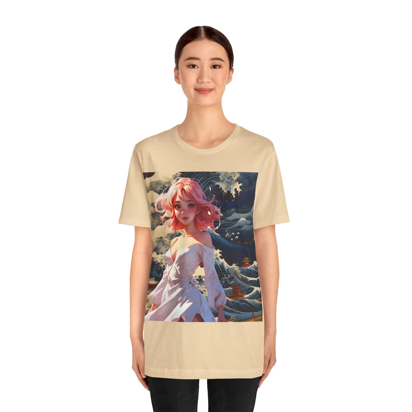 Waves of Beauty | HD Graphic | Pretty Girl | Japanese Art | Men's | Women's | Tee | T-Shirt