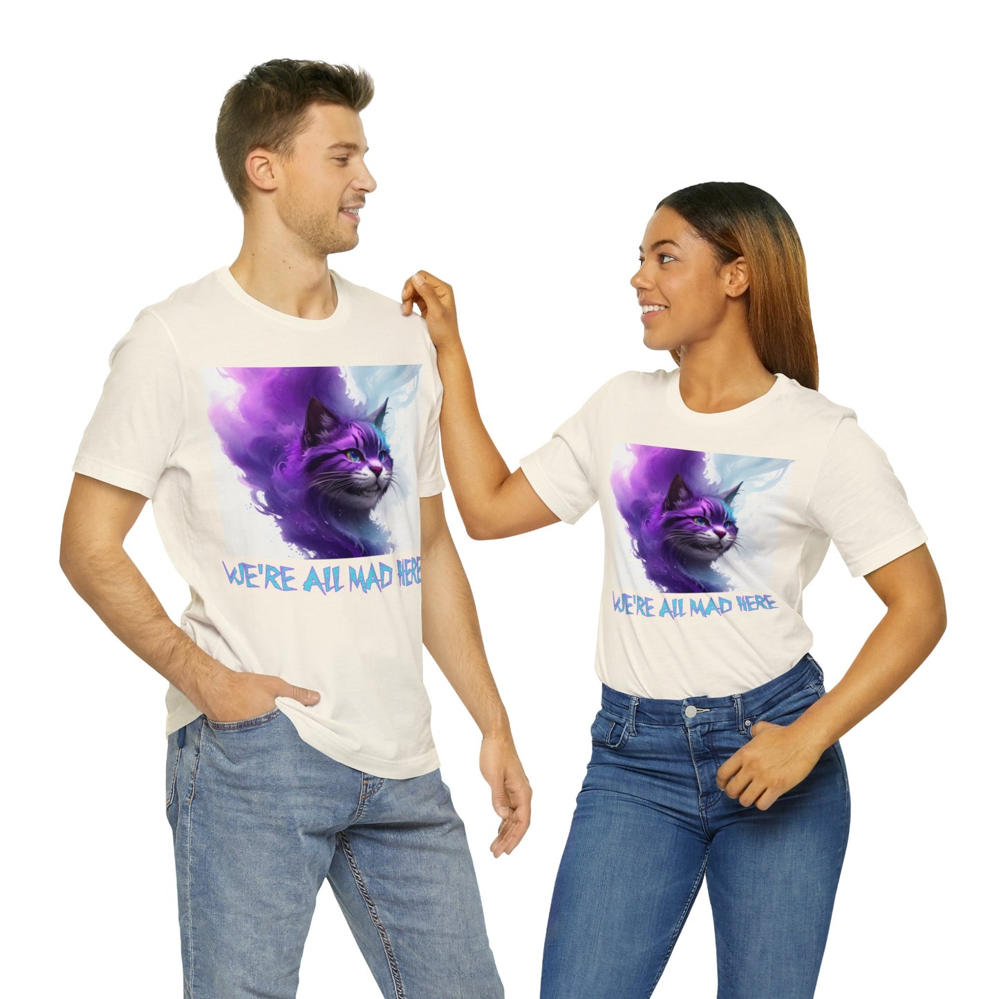 Cheshire Cat | We're All Mad Here | Alice Through The Looking Glass | Alice In Wonderland | Louis Carroll | Unisex | Men's | Women's | Tee | T-Shirt