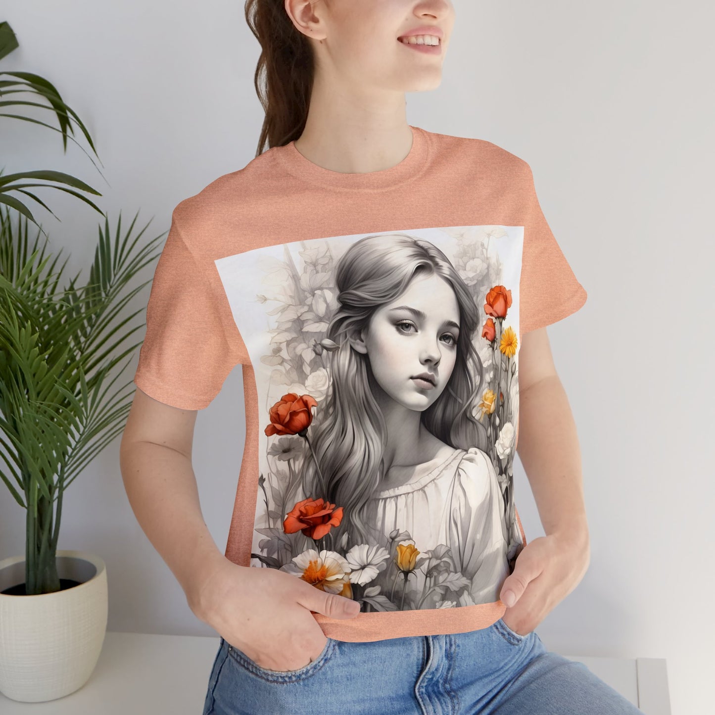 Flower Girl | Dainty | Coquette | Cottagecore | HD Graphic | Quaint | Wholesome | Wildflowers | Unisex | Men's | Women's | Tee | T-Shirt
