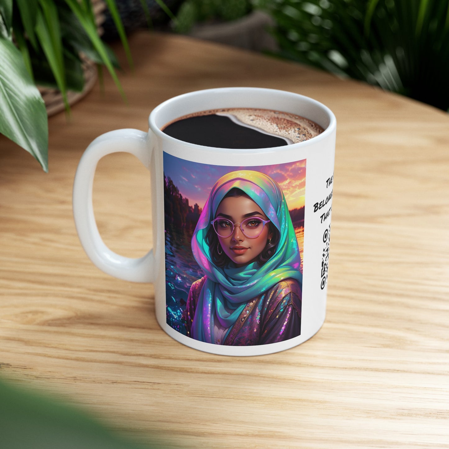 Uhkt Power | Muslima | Hijabi | Islam | Sister Power | Coffee | Tea | Hot Chocolate | 11oz | White Mug