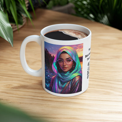 Uhkt Power | Muslima | Hijabi | Islam | Sister Power | Coffee | Tea | Hot Chocolate | 11oz | White Mug