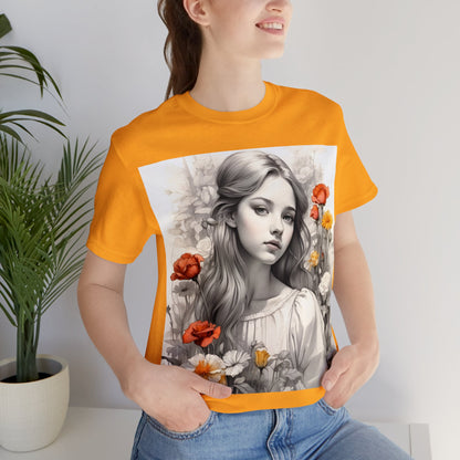 Flower Girl | Dainty | Coquette | Cottagecore | HD Graphic | Quaint | Wholesome | Wildflowers | Unisex | Men's | Women's | Tee | T-Shirt