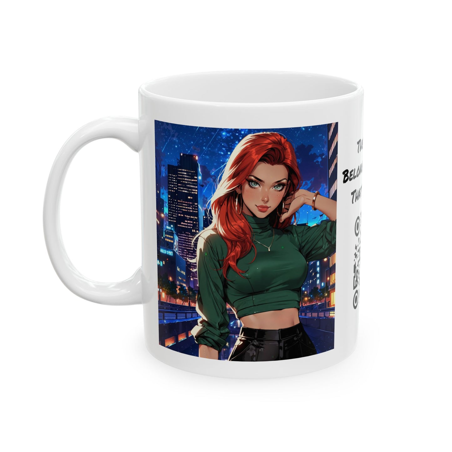 Always Up To No Good | Anime | City Girl | Red Head | Coffee |  Tea |  Hot Chocolate | 11oz