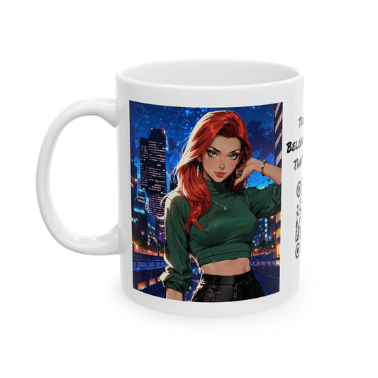 Always Up To No Good | Anime | City Girl | Red Head | Coffee |  Tea |  Hot Chocolate | 11oz