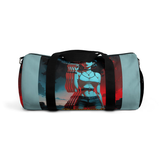 Transcend Fear Duffel Bag - Bold Graphic Design for Travel and Gym