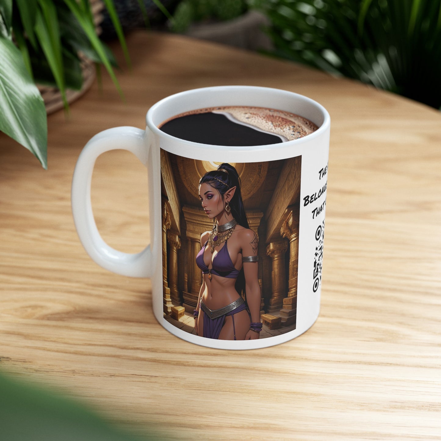 Keeper Of The Temple's Secrets | HD Graphic | Fantasy | Anime | Coffee | Tea | Hot Chocolate | 11oz | White Mug