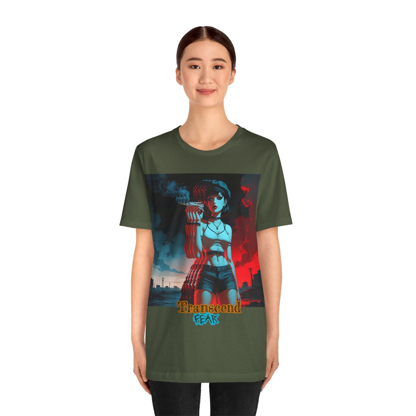 Transcend Fear Graphic Tee - Unisex Jersey Short Sleeve T-Shirt