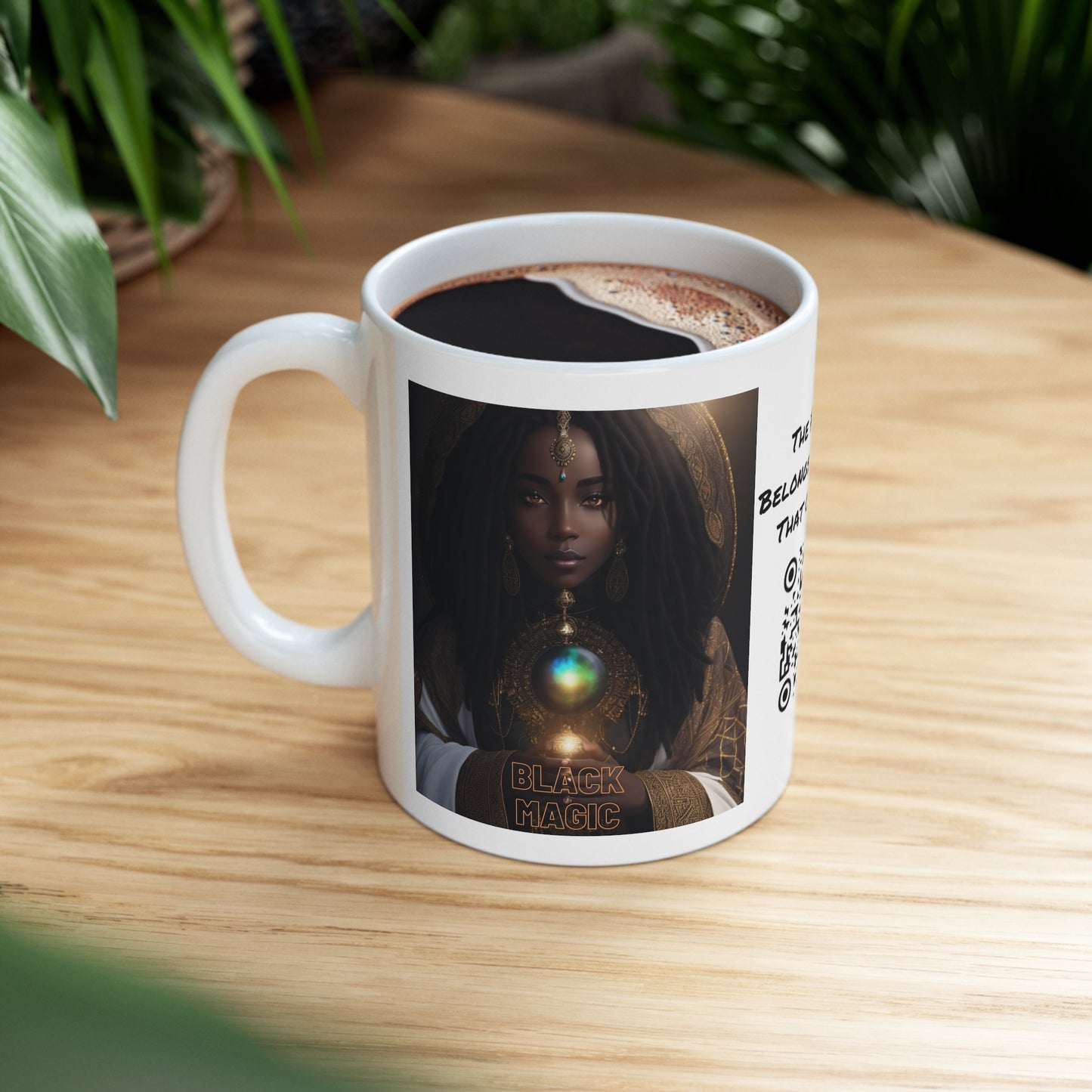 Black Magic Mug | Priestess | Afrocentric | HD Graphic | Teevolution | Strong Women | Coffee | Tea | Hot Chocolate | 11oz Black Mug | *Special Edition*
