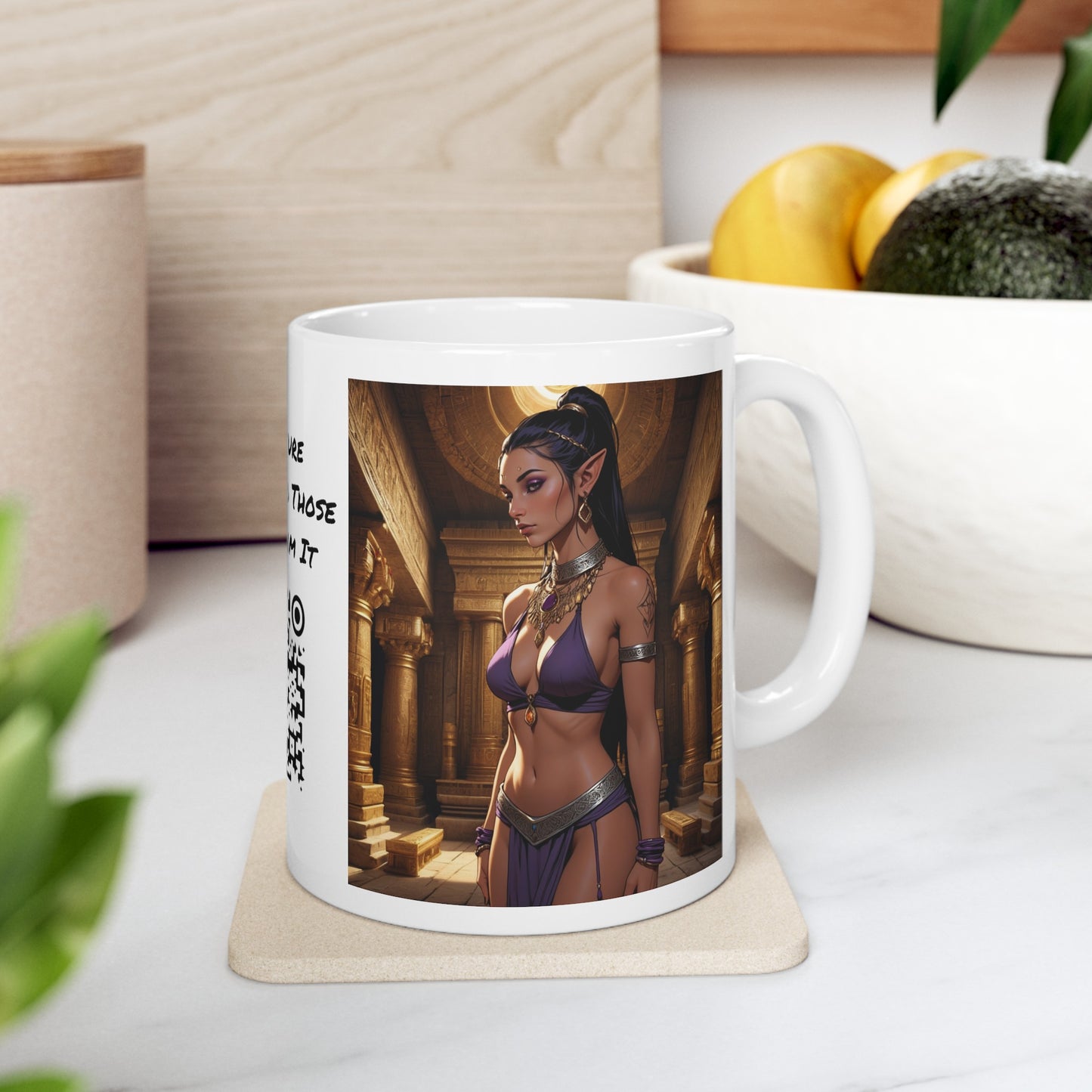Keeper Of The Temple's Secrets | HD Graphic | Fantasy | Anime | Coffee | Tea | Hot Chocolate | 11oz | White Mug