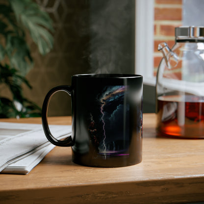 Lightning Crashes |  Anime Gift | Fantasy Girl | Nature's Fury | Sci Fi | Futuristic | HD Graphics | Coffee | Tea | Hot Chocolate | 11oz | Black Mug
