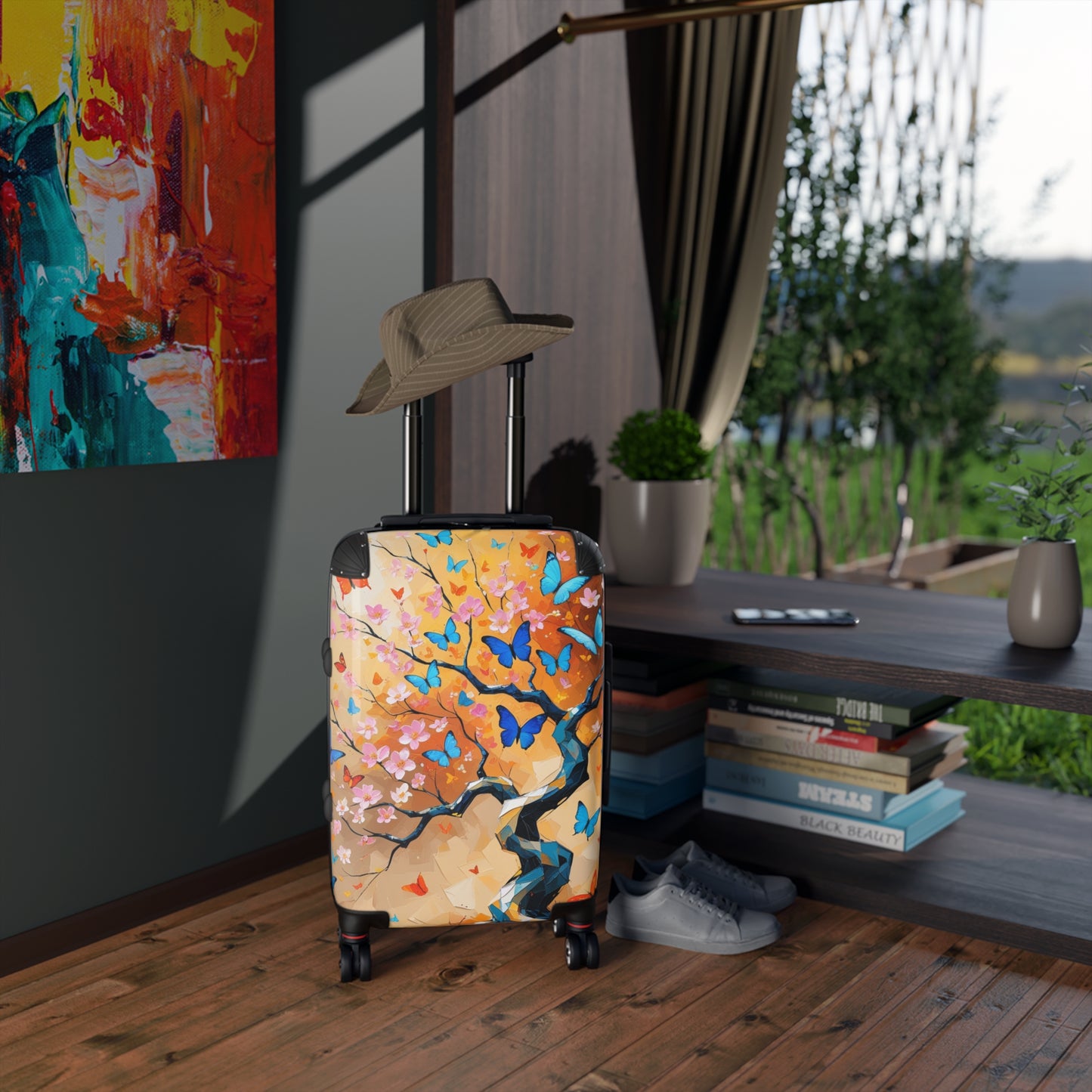 Colorful Butterfly Suitcase - Vibrant Travel Luggage for Adventurers