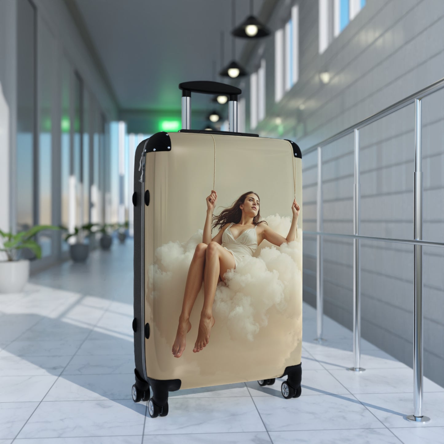 Dreamy Cloud Swing Suitcase - Travel in Style with Whimsical Design