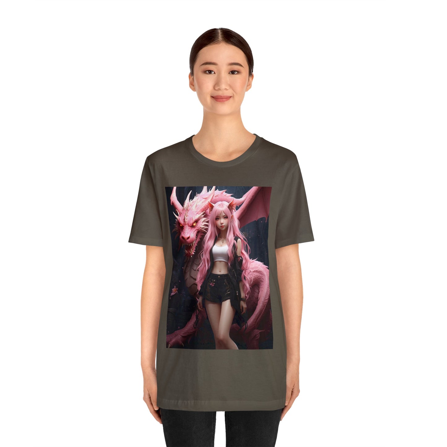 Dragon Lady | Fantasy | Anime | Gamer | HD Graphic | Unisex | Men's | Women's | Tee | T-Shirt