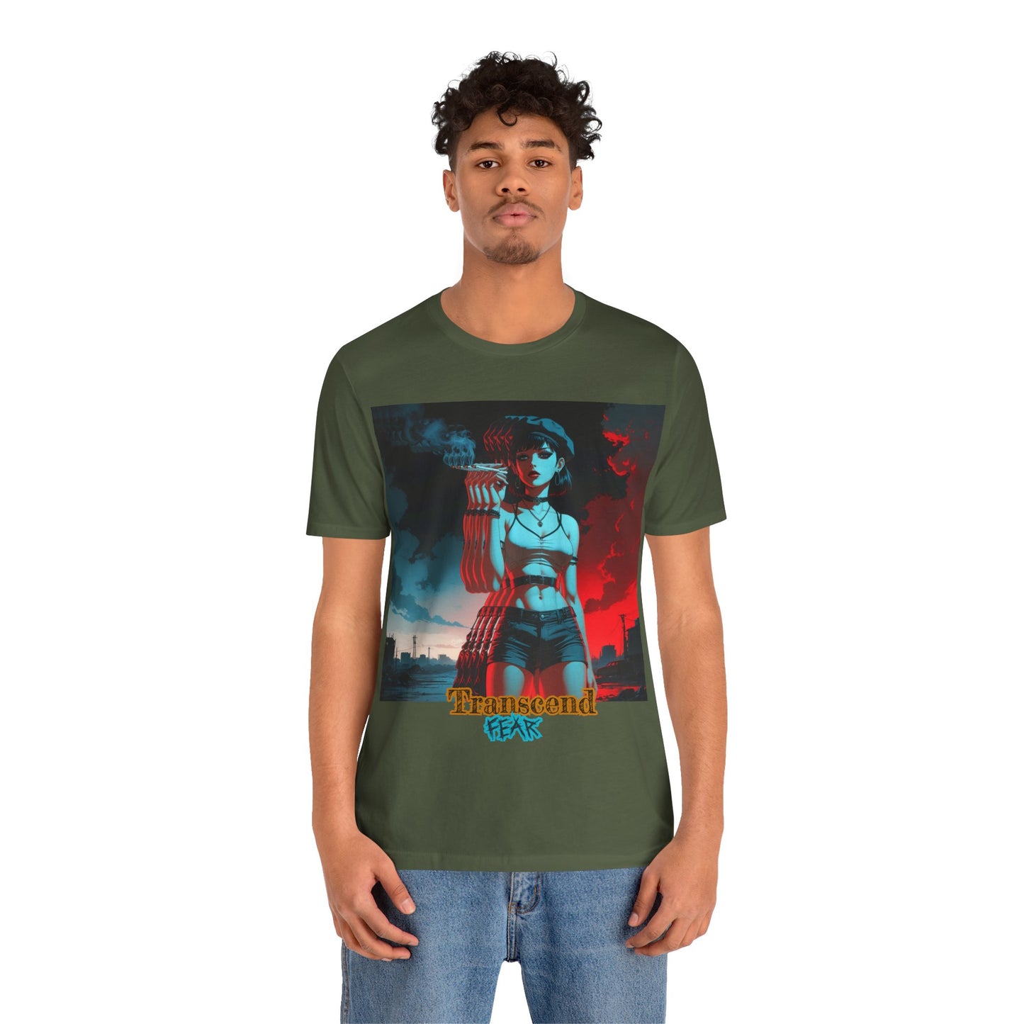 Transcend Fear Graphic Tee - Unisex Jersey Short Sleeve T-Shirt