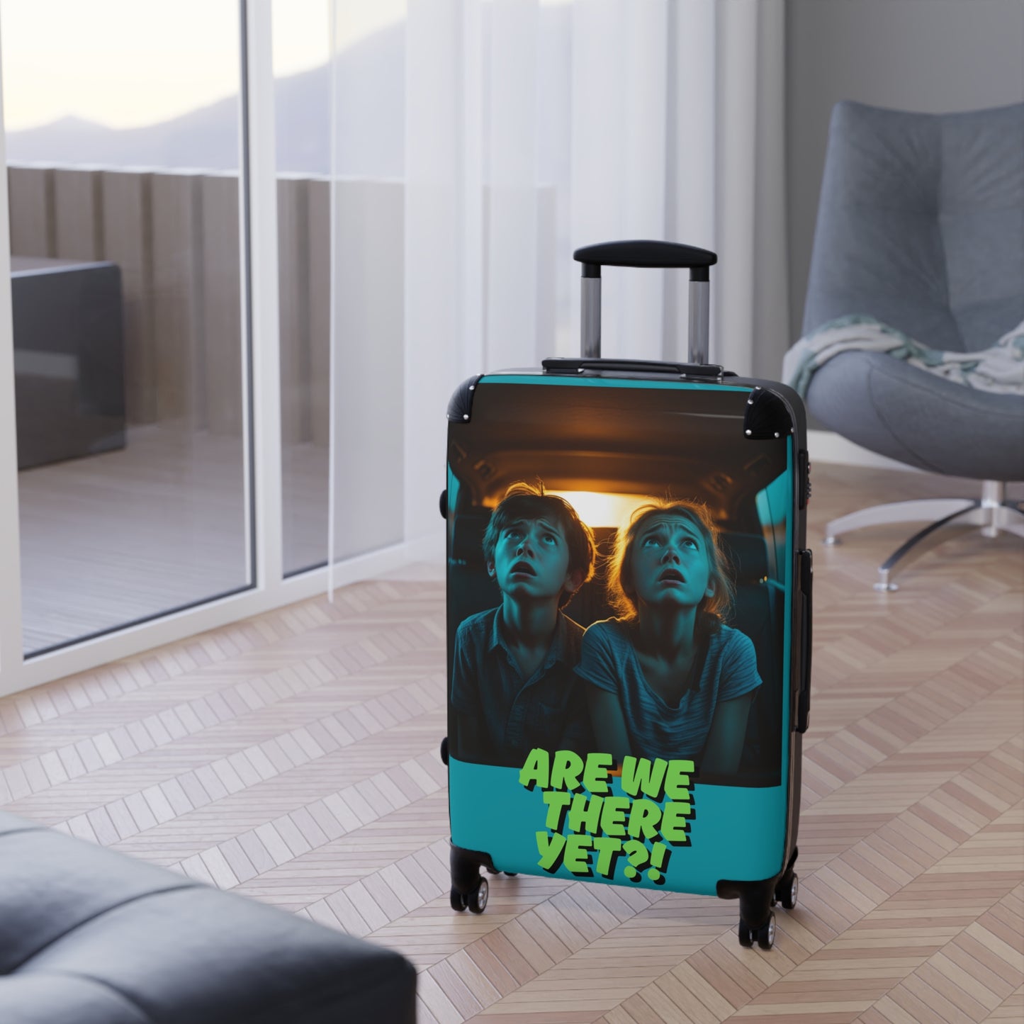 Playful Adventure Suitcase - "Are We There Yet?!" Design
