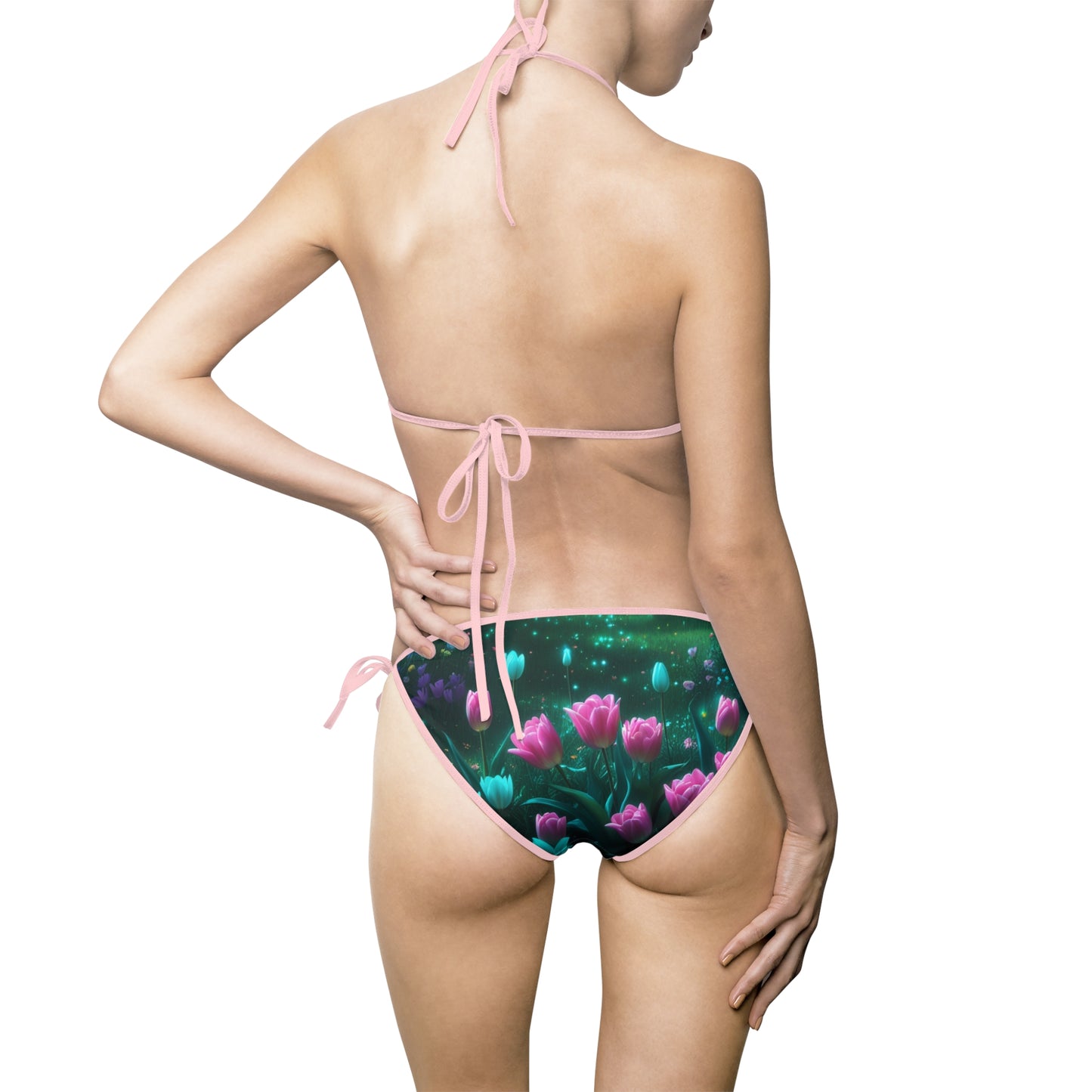 Women's Floral Dreamscape Print Women's Bikini Swimsuit - Perfect for Summer Beach Days