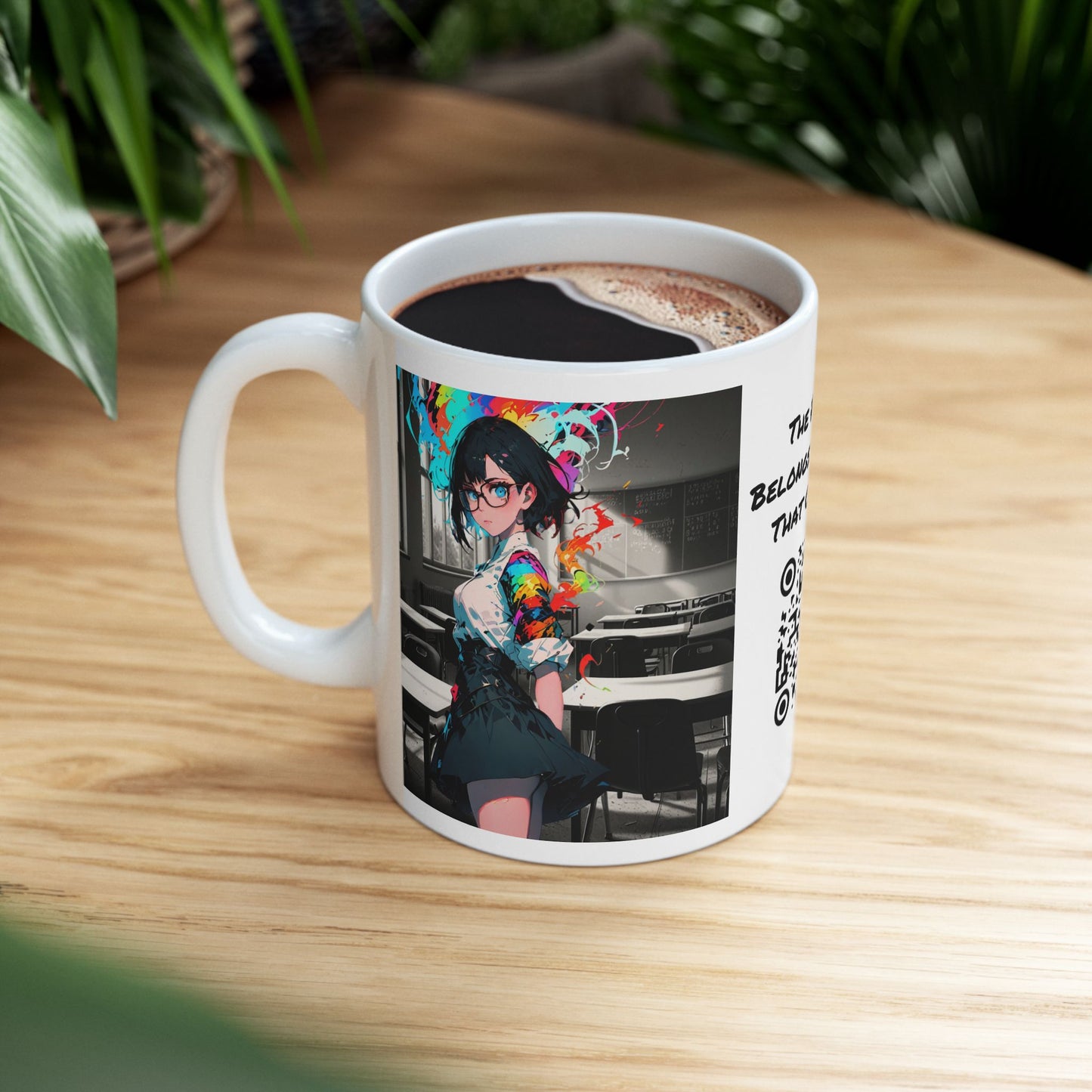 Back 2 Schoolgirl  | Anime | Mixed Medium | Coffee |  Tea |  Hot Chocolate | 11oz