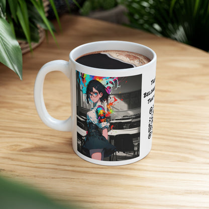 Back 2 Schoolgirl  | Anime | Mixed Medium | Coffee |  Tea |  Hot Chocolate | 11oz