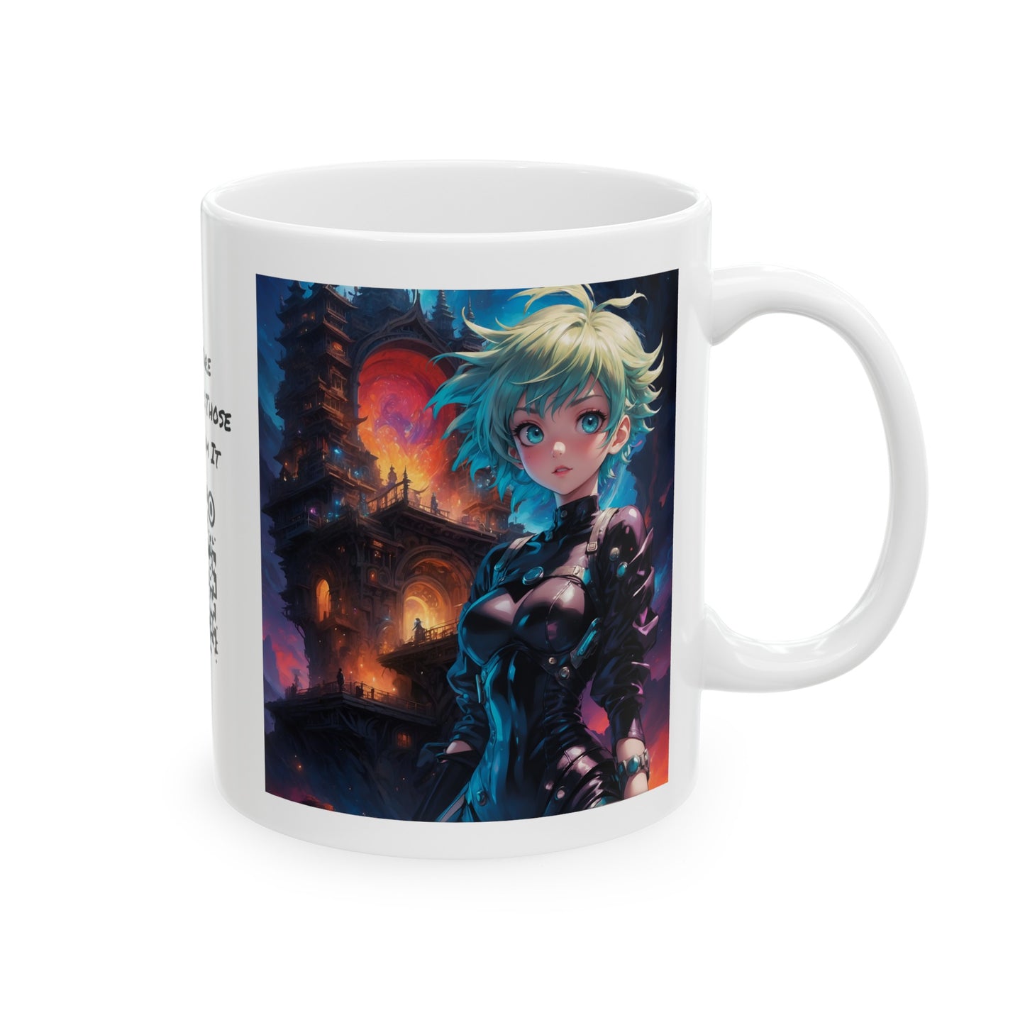 Portal Hottie | HD Graphic | Fantasy Girl | Gamer | Anime | Manga | Coffee | Tea | Hot Chocolate | 11oz | White Mug