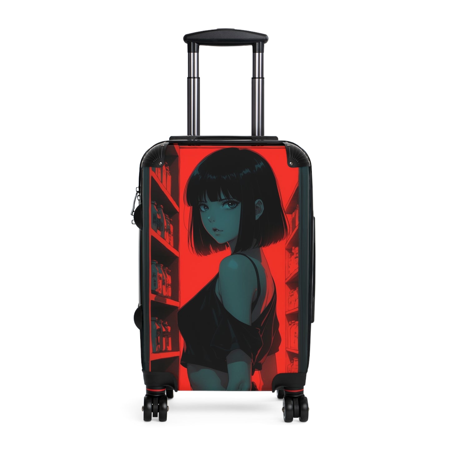 Stylish Travel Suitcase with Bold Anime Design