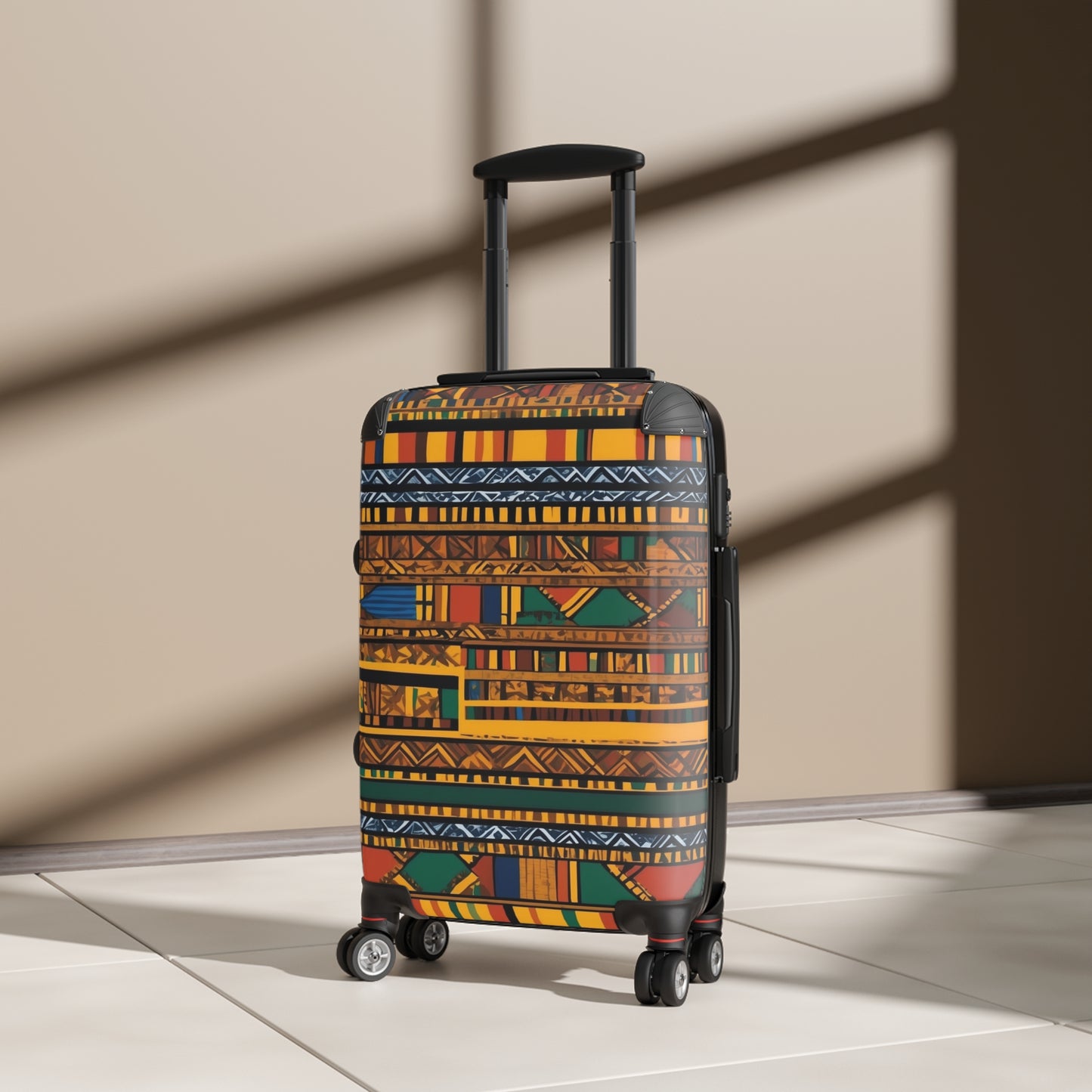 Vibrant African Inspired Pattern Suitcase – Stylish Travel Luggage for Adventurers