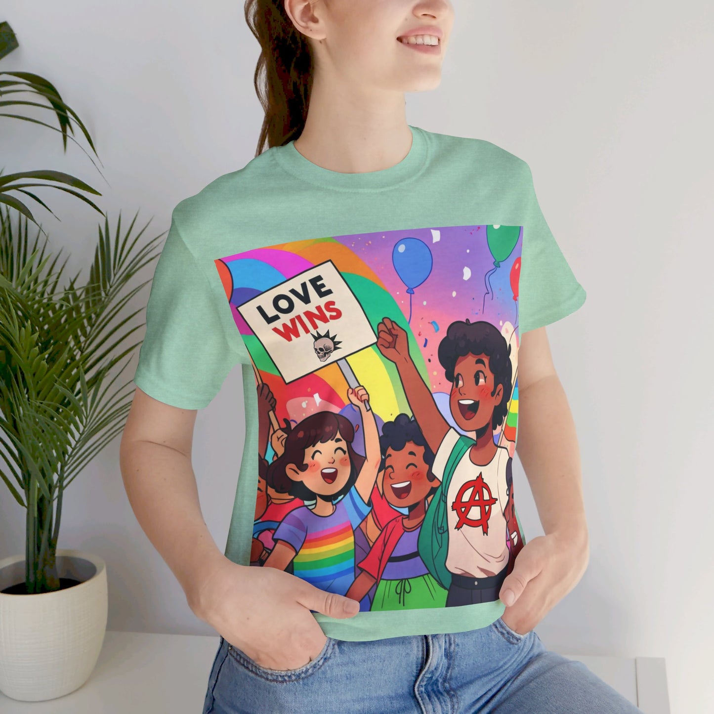 Love Wins | Inspirational | Anarchy | Alternative Living | Unisex | Men's | Women's | Tee | T-Shirt