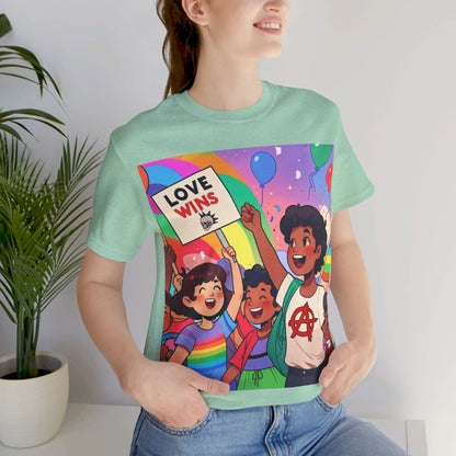 Love Wins | Inspirational | Anarchy | Alternative Living | Unisex | Men's | Women's | Tee | T-Shirt