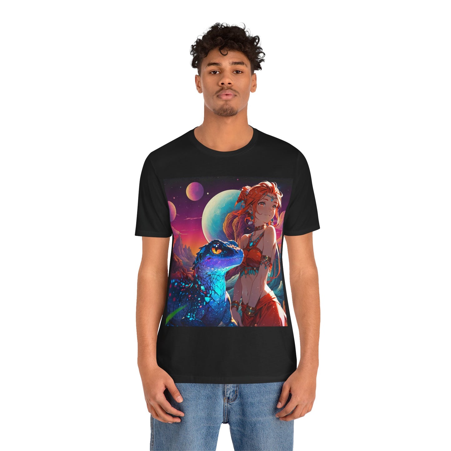 A Girl And Her 'Guana | Anime | Fantasy | Unisex | Men's | Women's | Tee | T-Shirt