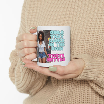 Rain Girl | Afrocentric | HD Graphic | Beautiful | Fantasy Girl | Nature Lovers | Coffee | Tea | Hot Chocolate | Ceramic Mug | 11oz