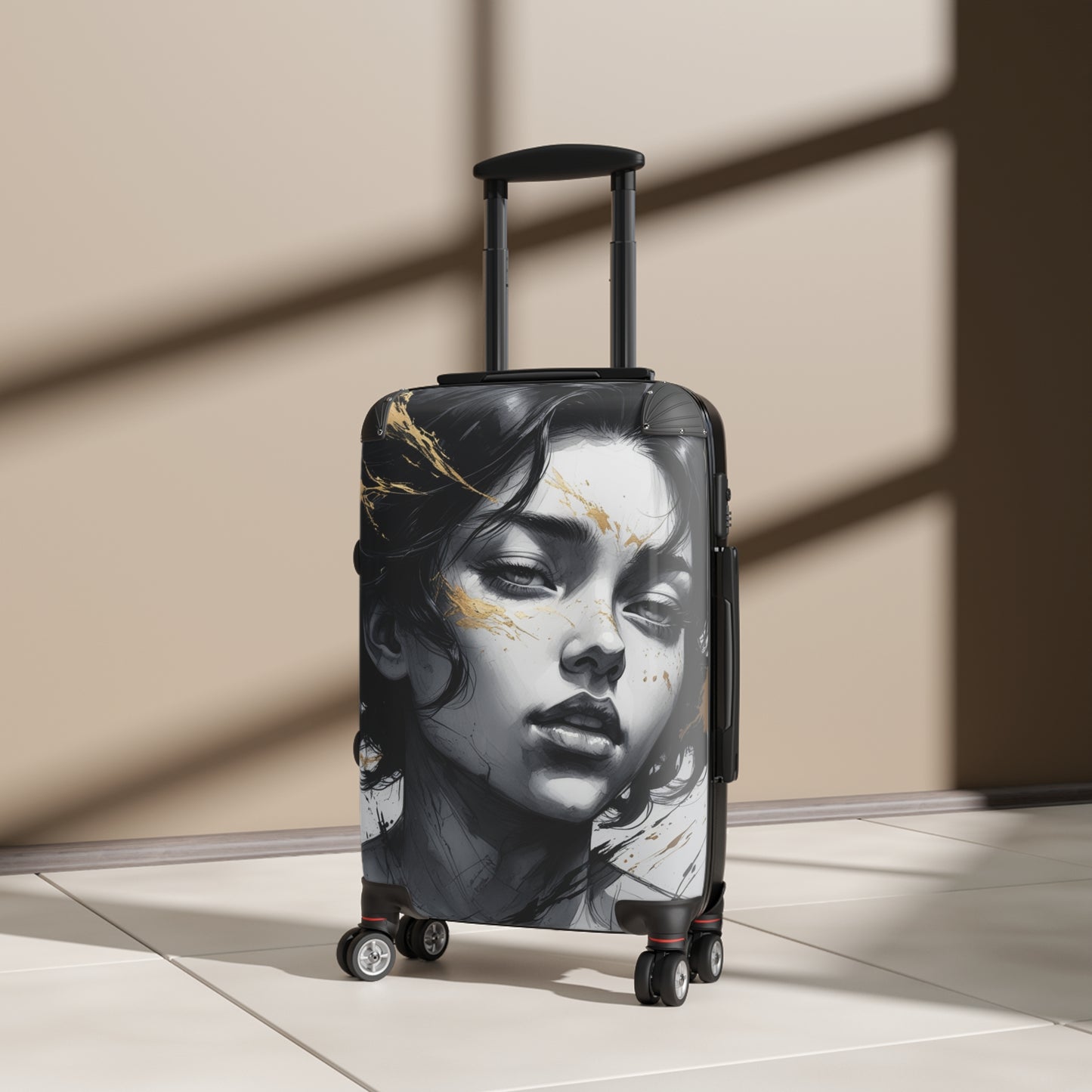 Artistic Carry-On Suitcase with Elegant Design