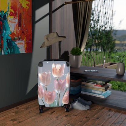 Glass Bouquet Design Suitcase - Travel in Style