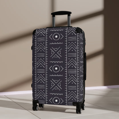 Stylish Tribal Suitcase with Geometric Design