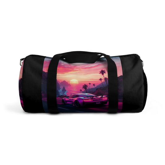 Tropical Sunset Sports Duffel Bag - Stylish Gym & Travel Tote for Car Enthusiasts
