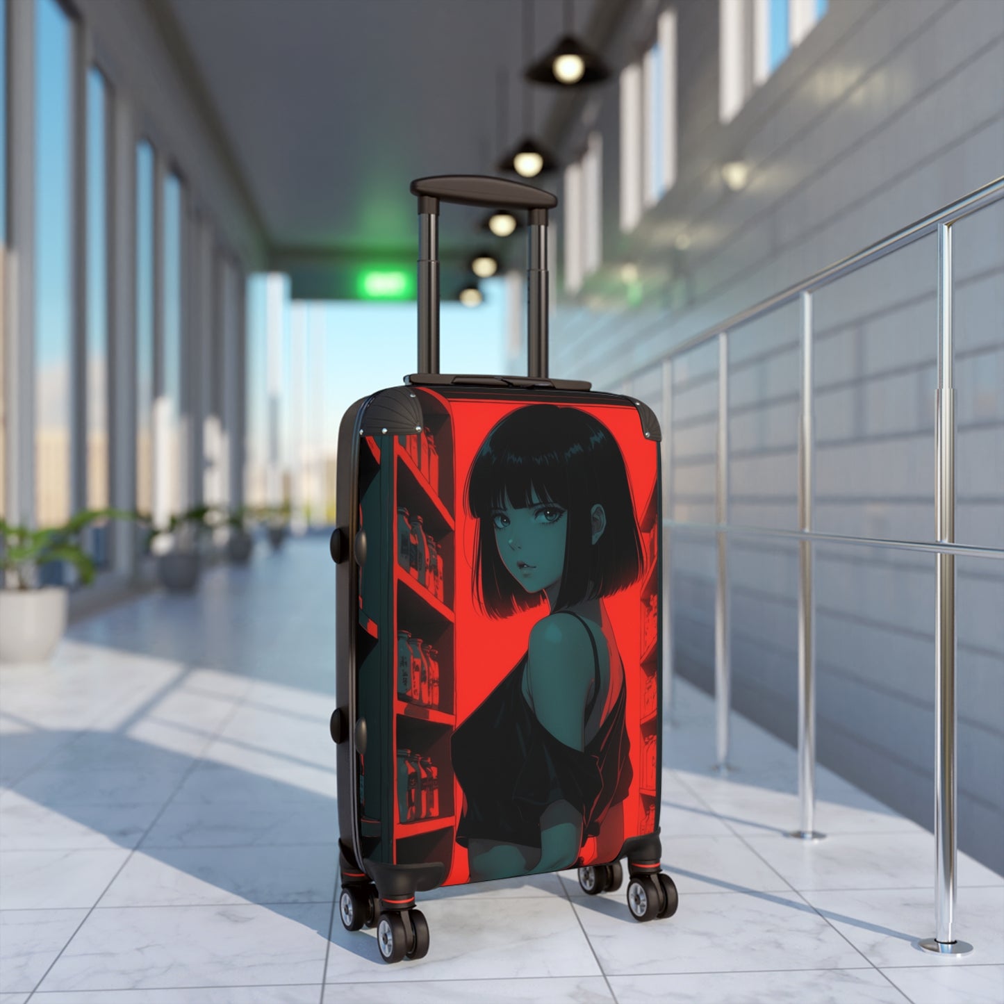 Stylish Travel Suitcase with Bold Anime Design