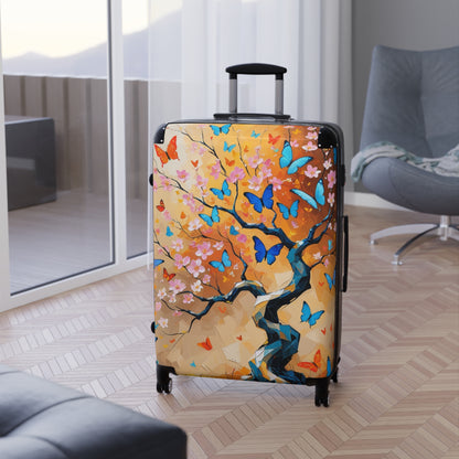 Colorful Butterfly Suitcase - Vibrant Travel Luggage for Adventurers