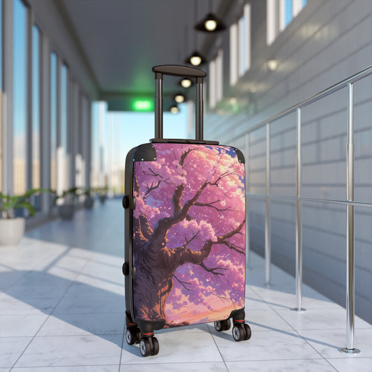 Cherry Blossom Print Suitcase - Stylish Travel Luggage for Nature Lovers