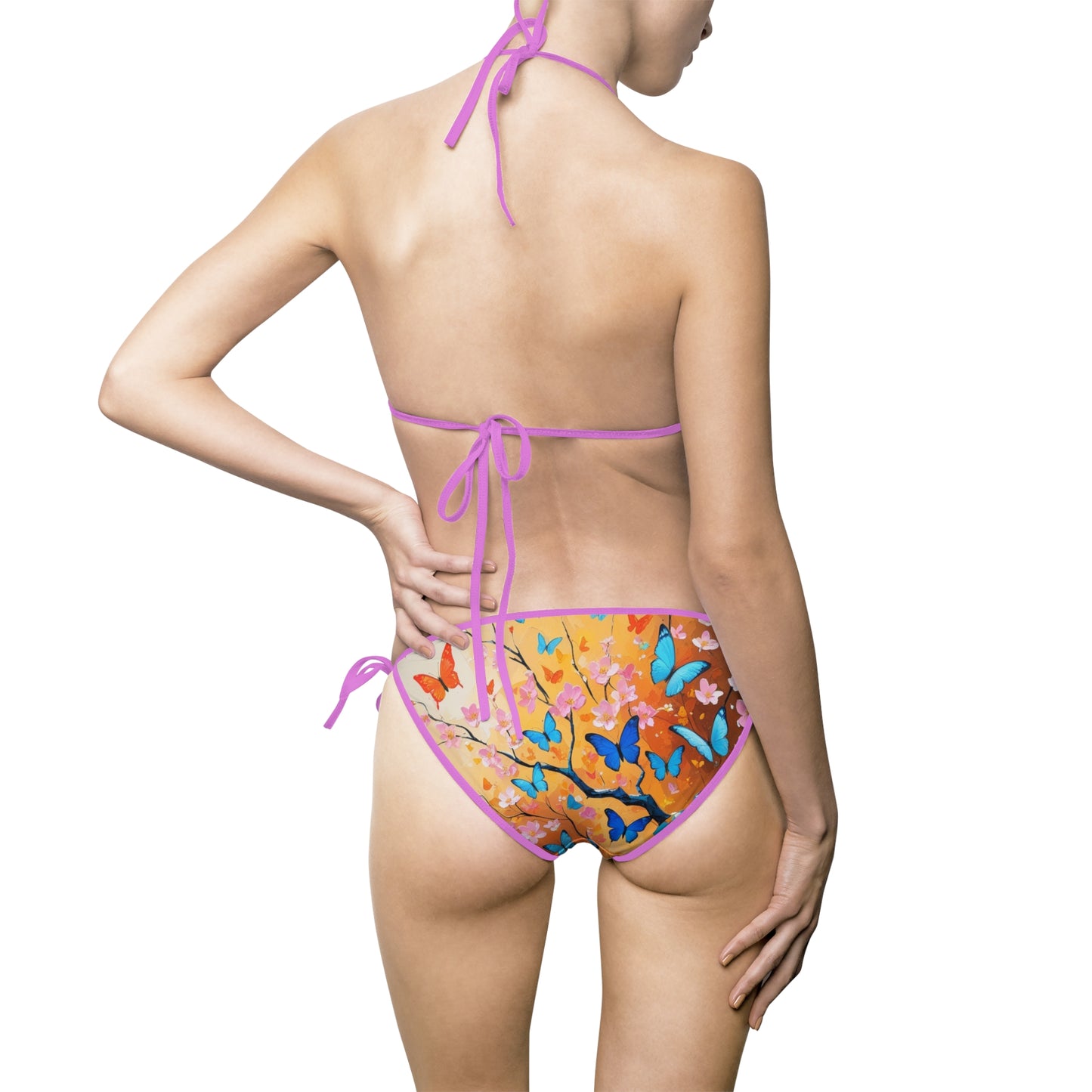 Vibrant Butterfly Women's Bikini Swimsuit - Perfect for Summer Beach Days