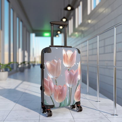Glass Bouquet Design Suitcase - Travel in Style