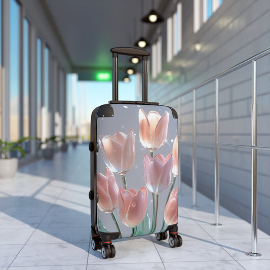 Glass Bouquet Design Suitcase - Travel in Style