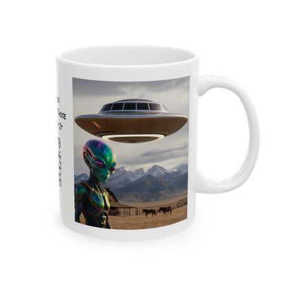 Believe! | HD Graphic | Alien | UFO | Close Encounter Of The First Kind | Spaceship | Coffee | Tea | Hot Chocolate | 11oz | White Mug
