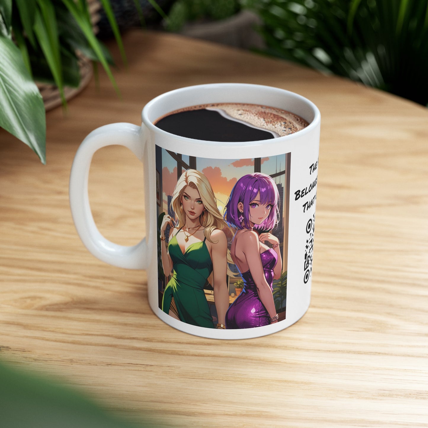 Girls Just Wanna Have Fun | HD Graphic | Party Girls | Anime | Coffee | Tea | Hot Chocolate | 11oz | White Mug
