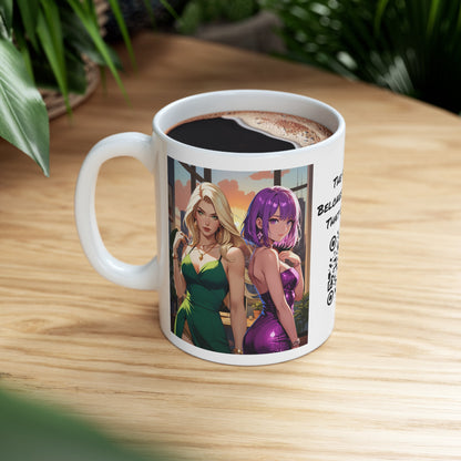 Girls Just Wanna Have Fun | HD Graphic | Party Girls | Anime | Coffee | Tea | Hot Chocolate | 11oz | White Mug