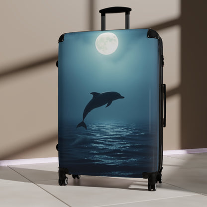 Ocean-Inspired Dolphin Carry-On Suitcase - Perfect Travel Companion for Beach Lovers