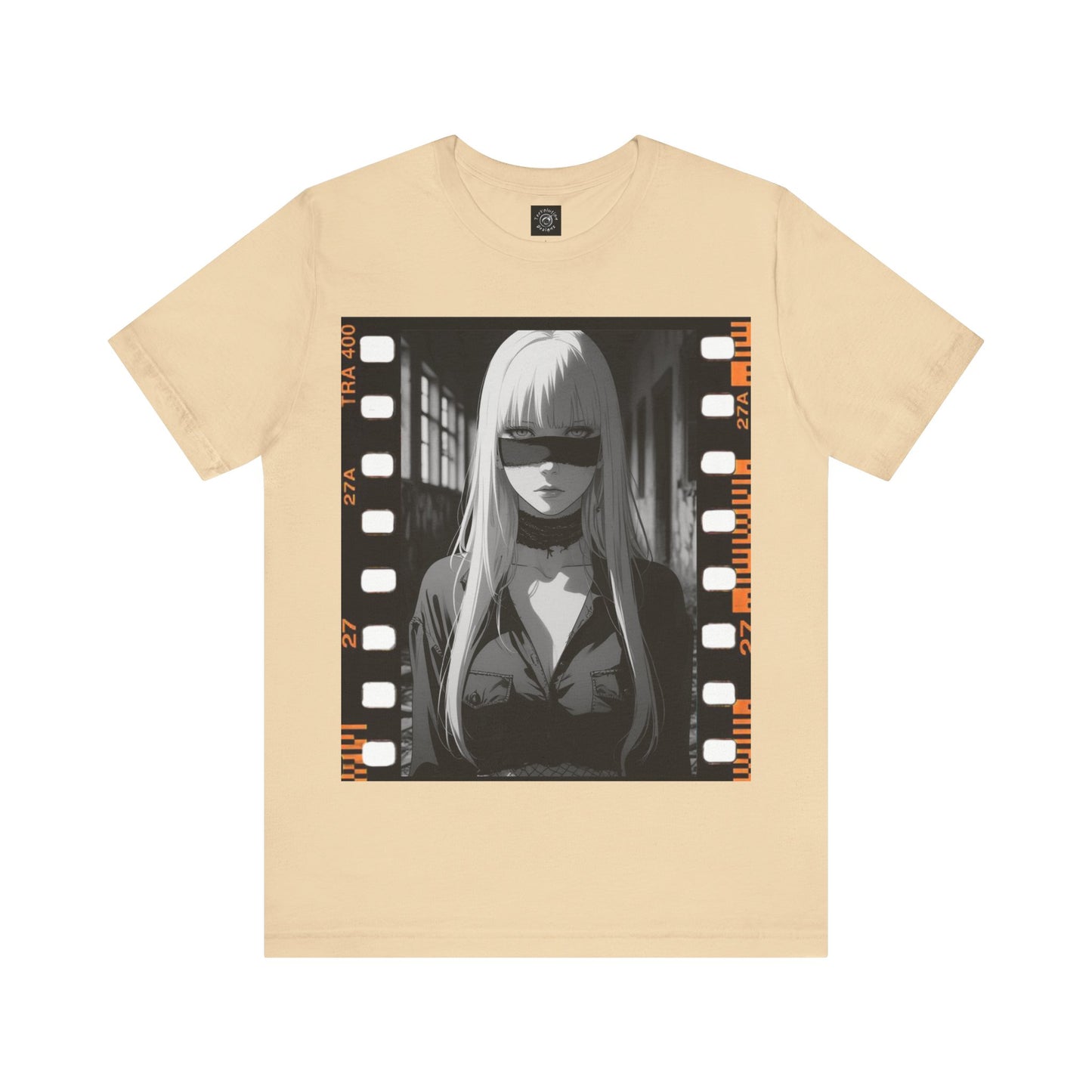 Vintage Style Unisex Jersey Tee with Edgy Filmstrip Design