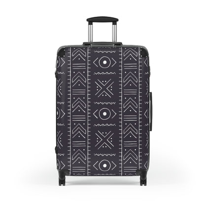 Stylish Tribal Suitcase with Geometric Design