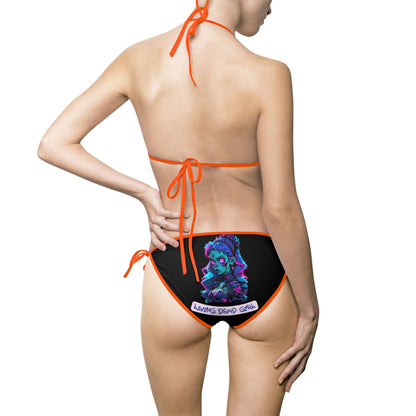 Vibrant Graphic Women's Bikini Swimsuit - Perfect for Beach Days and Summer Fun